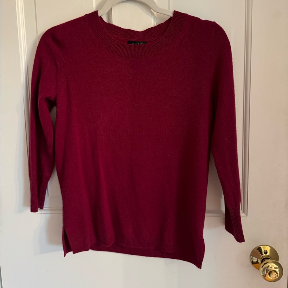 J. Crew 100% cashmere burgundy sweater